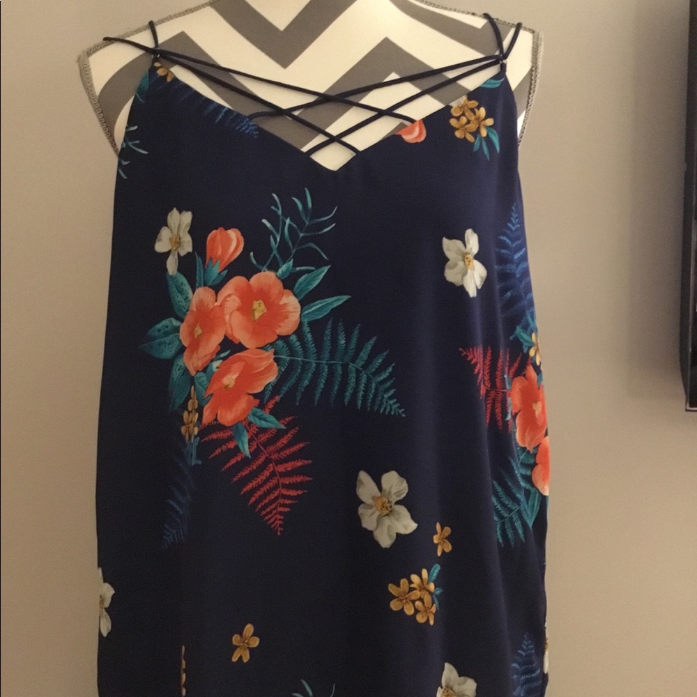Express Racerback Floral Blouse